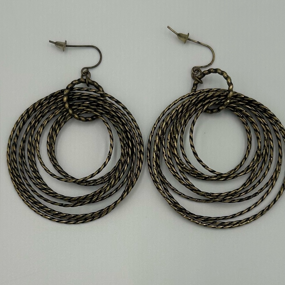 Bronze Multi-Hoop 2 1/2 inch  Earrings